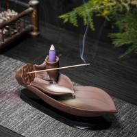 Traditional Ceramic Inserted Burner Incense Seat Purple Clay handmade for home and office & durable Sold By PC