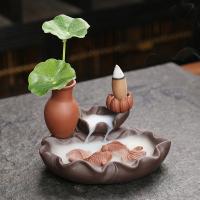 Backflow Incense Burner, Porcelain, handmade, for home and office & durable & different styles for choice, 120x180mm, Sold By PC