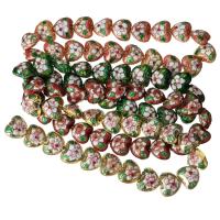 Cloisonne Beads Heart Carved Sold Per Approx 15 Inch Strand
