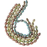cloisonne perler, Carved, flere farver til valg, 20x14mm, Hole:Ca. 2mm, 20pc'er/Strand, Solgt Per Ca. 15.5 inch Strand