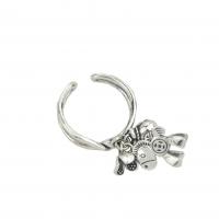 Brass Finger Ring, With Pendant & for woman, nickel, lead & cadmium free, Sold By PC