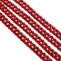 Synthetische Korallen Perlen, DIY, rot, verkauft per 38 cm Strang