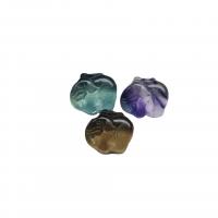 Natural Fluorite Pendant, Elephant, Carved, mixed colors, 14x12x7mm, Sold By PC