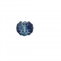 Fluorit Anhänger, Chinesischer Knoten, geschnitzt, gemischte Farben, 16x14x5mm, verkauft von PC