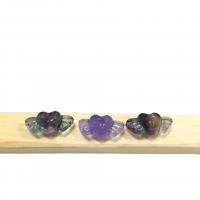Natural Fluorite Pendant, Carved, no hole, mixed colors, 22x9x9mm, Sold By PC
