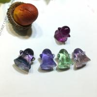Natural Fluorite Pendant, Ghost, polished, no hole, mixed colors, 12x12x16mm, Sold By PC