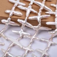 Keshi Cultured Freshwater Pearl Beads Cross DIY white Sold Per 38 cm Strand