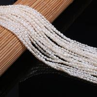 Cultured Rice Freshwater Pearl Beads, irregular, DIY, white, 2.0-2.3mm, Sold Per Approx 15 Inch Strand