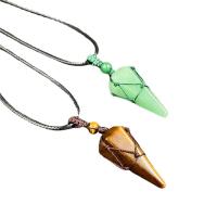 Natural Gemstone Necklace, Natural Stone, Conical, different materials for choice & Unisex, more colors for choice, nickel, lead & cadmium free, 16mmx45-50mm, Length:Approx 14.96 Inch, Sold By PC