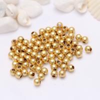 Brass Jewelry Beads, gold color plated, DIY & different size for choice & matte, golden, nickel, lead & cadmium free, 2.5-6mm, Sold By PC