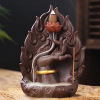 Backflow Incense Burner, Porcelain, handmade, for home and office & durable, 125x170x85mm, Sold By PC