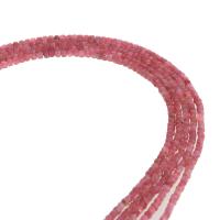 Turmalin Bead, Kub, rosa, 3mm, Såld Per Ca 39 cm Strand