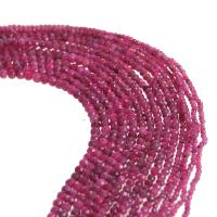Rubin Perle, rund, verschiedene Größen vorhanden & facettierte, rot, verkauft per ca. 39 cm Strang