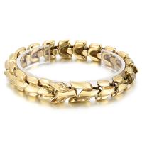 Stainless Steel Jewelry Bracelet plated for man 15mm Length Approx 8.66 Inch Sold By PC