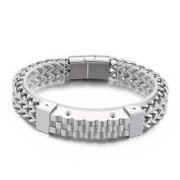 Bijoux bracelet en acier inoxydable, Placage, pour homme, plus de couleurs à choisir, 11mm, Longueur:Environ 8.46 pouce, Vendu par PC