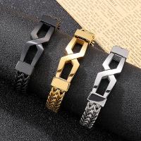 Bijoux bracelet en acier inoxydable, Placage, pour homme, plus de couleurs à choisir, 12mm, Longueur Environ 8.66 pouce, Vendu par PC
