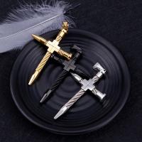 Stainless Steel Pendant, Cross, plated, without cord & for man, more colors for choice, 87x59mm, Sold By PC