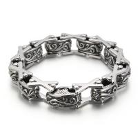 Stainless Steel Jewelry Bracelet for man original color 14mm Length Approx 9.06 Inch Sold By PC