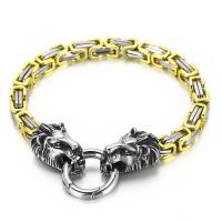 Stainless Steel Jewelry Bracelet, painted, for man, more colors for choice, 6mm, Length:Approx 8.27 Inch, Sold By PC