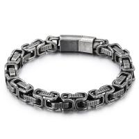 Bijoux bracelet en acier inoxydable, pour homme, 8mm, Longueur:Environ 8.66 pouce, Vendu par PC