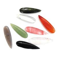 Gemstone Pendants Jewelry, Natural Stone, Teardrop, more colors for choice, 10x36mm, Sold By PC