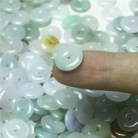 Natural Jadeite Beads Donut polished DIY green 13mm Sold By PC