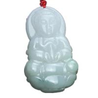 Jadeite Pendant, Guanyin, Carved, green, Sold By PC
