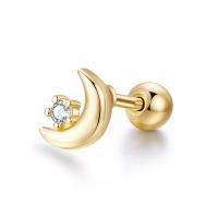 Stainless Steel Stud Earrings with Cubic Zirconia for woman Sold By PC