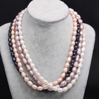 Natural Freshwater Pearl Necklace, Rice, DIY & different size for choice, more colors for choice, Sold Per Approx 17.7 Inch Strand