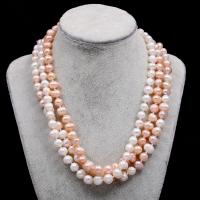 Natural Freshwater Pearl Necklace, Round, DIY & different size for choice, more colors for choice, Sold Per Approx 17.7 Inch Strand