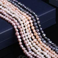 Knap ferskvandskulturperle Beads, Ferskvandsperle, Uregelmæssig, du kan DIY, flere farver til valg, 7-8mm, Solgt Per Ca. 15 inch Strand