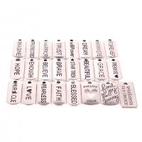 Tibetan Style Message Pendants, Rectangle, antique silver color plated, vintage & Unisex, more colors for choice, nickel, lead & cadmium free, 8x21mm, Sold By Bag