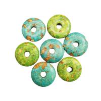 Colgantes de Turquesa , Turquesa natural, Donut, unisexo, más colores para la opción, 7x30mm, aproximado 10PCs/Bolsa, Vendido por Bolsa