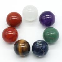 Gemstone Ball Sphere, different packing style for choice, mixed colors, 25mm, 7KG/Set, Sold By Set