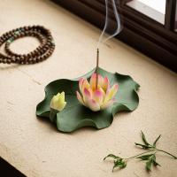 Traditional Ceramic Inserted Burner Incense Seat Porcelain Lotus handmade for home and office & durable Sold By PC