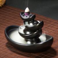 Backflow Incense Burner, Porcelain, Ingot, handmade, for home and office & durable, 160x110mm, Sold By PC