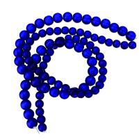 Fashion Glass Beads Round blue Sold Per Approx 15 Inch Strand