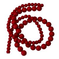 Fashion Glass Beads Round red Sold Per Approx 15 Inch Strand