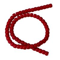Perles en verre de mode, rouge, 6x8mm, Environ 66PC/brin, Vendu par Environ 15 pouce brin