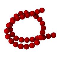 Perles en verre de mode, Rond, rouge, 10x10mm, Environ 40PC/brin, Vendu par Environ 14.7 pouce brin