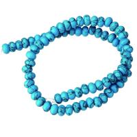 Synthetisches Blau Türkis Perle, Abakus,Rechenbrett, verschiedene Größen vorhanden, blau, verkauft per ca. 15 ZollInch Strang