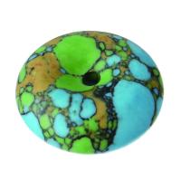 Perles turquoises, turquoise synthétique, beignet, couleurs mélangées, 24x24x9mm, Trou:Environ 3mm, Vendu par PC