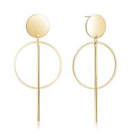 Brass Drop Earring, for woman, more colors for choice, 70x30mm, Sold By PC