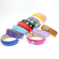 PU Leather Cord Bracelets, Unisex, more colors for choice, 18x218mm, Sold By PC