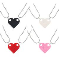 Collares de Moda, aleación de zinc, con Plástico, Corazón, unisexo, más colores para la opción, longitud:45 cm, Vendido por UD
