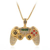 Zinc Alloy Jewelry Necklace Unisex & with rhinestone Length 45 cm Sold By PC
