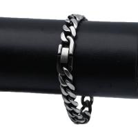 Stainless Steel Jewelry Bracelet, plated, curb chain & for man, more colors for choice, Sold By PC