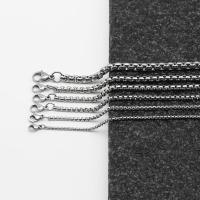 Stainless Steel Chain Necklace, plated, Unisex, silver color, Sold By PC