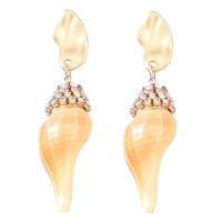 Shell Earrings Zinc Alloy with Shell & Acrylic fashion jewelry & for woman Sold By Pair