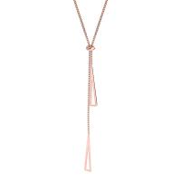 Titanium stål halskæde, med 2.4 extender kæde, mode smykker & for kvinde, rosa guld farve, 28x5mm, Længde 1575 inch, Solgt af PC